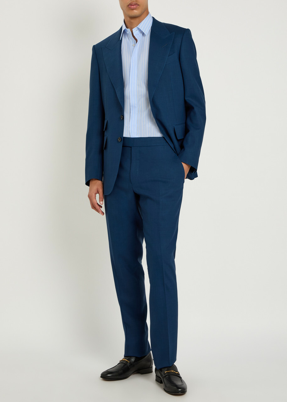 Tom Ford Striped Cotton Shirt Light Blue