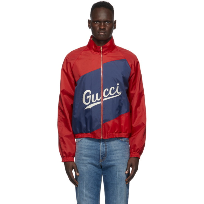 Photo: Gucci Red Nylon Logo Jacket