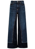 Stella Mccartney Corduroy-panelled Wide-leg Jeans Denim