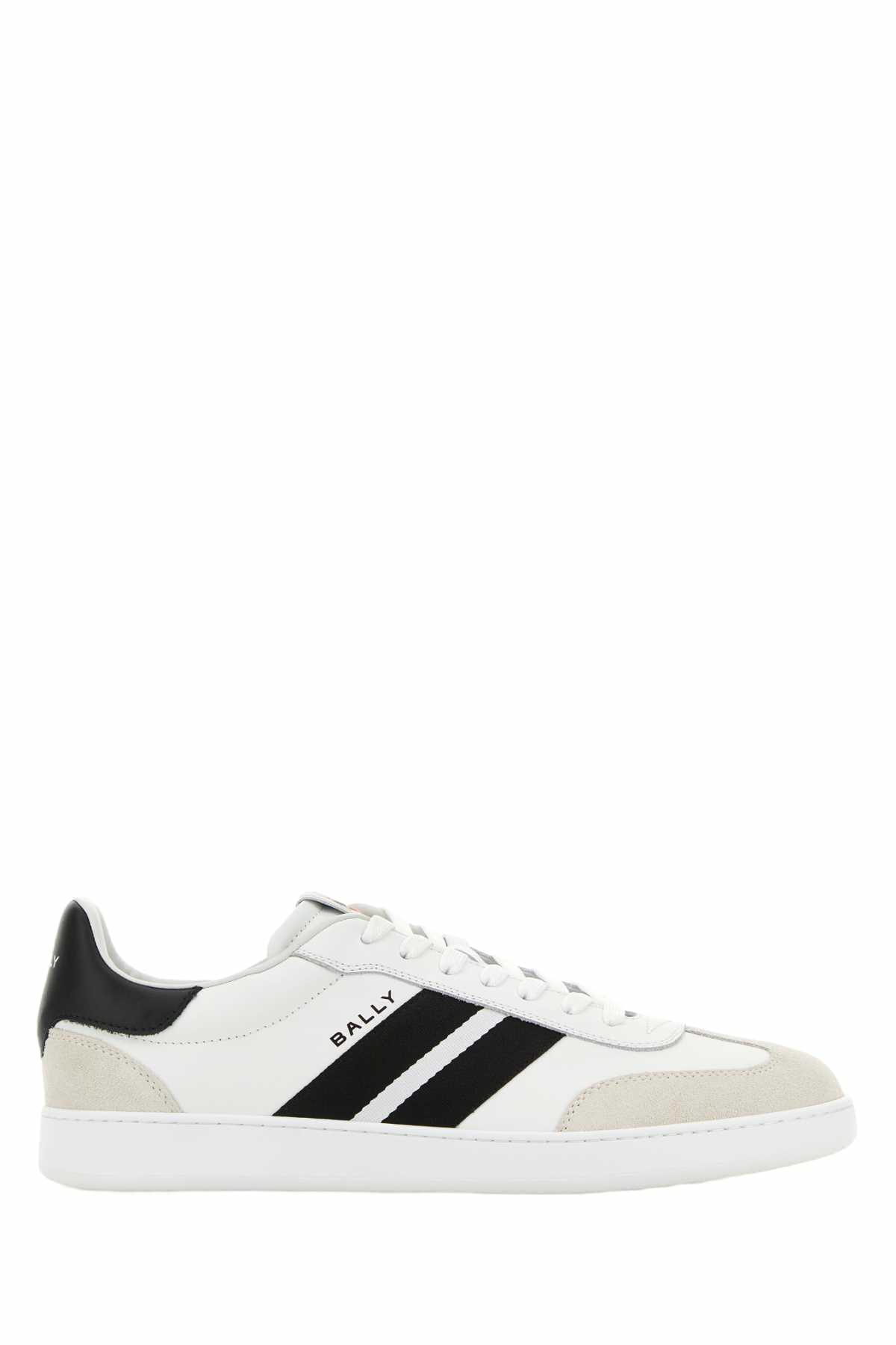 Bally White Leather Roget Sneakers