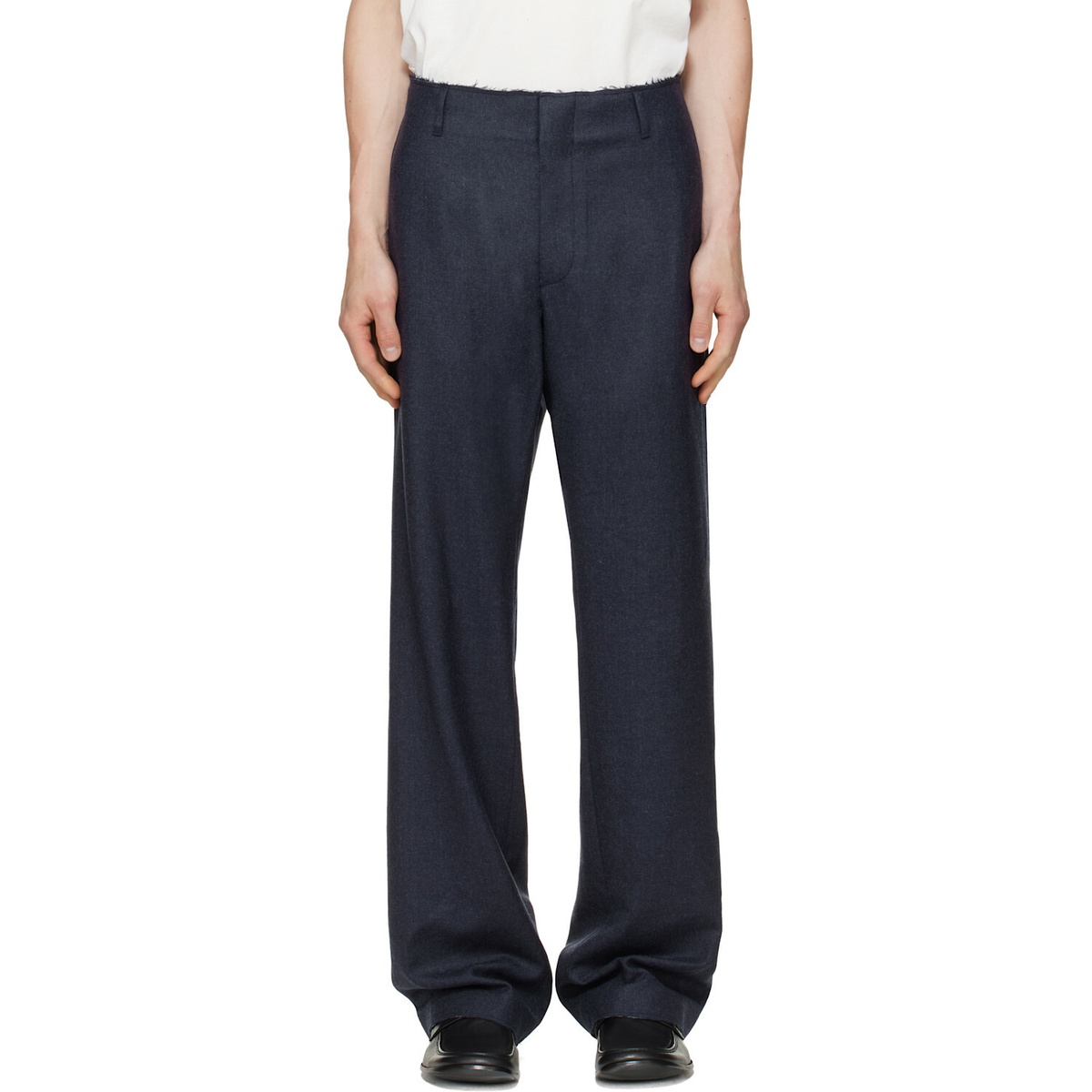 MM6 Maison Margiela Navy Tailoring Wool Trousers