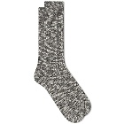 Birkenstock Cotton Slub Sock in Black/Grey