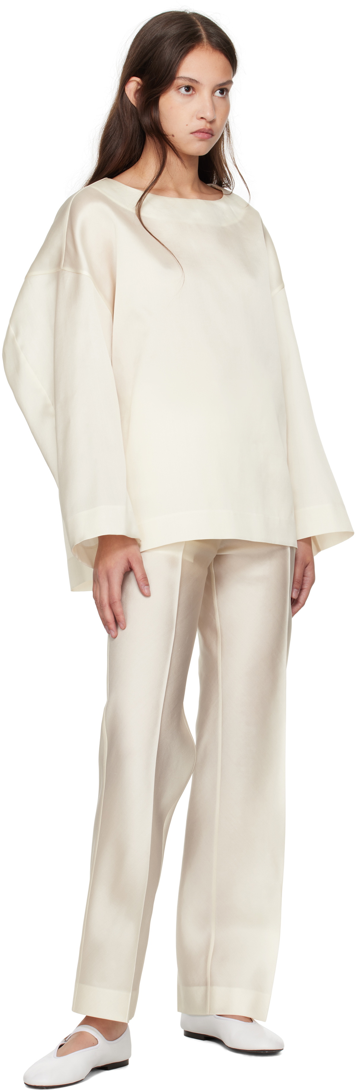 GIA STUDIOS Off-White Gala Trousers