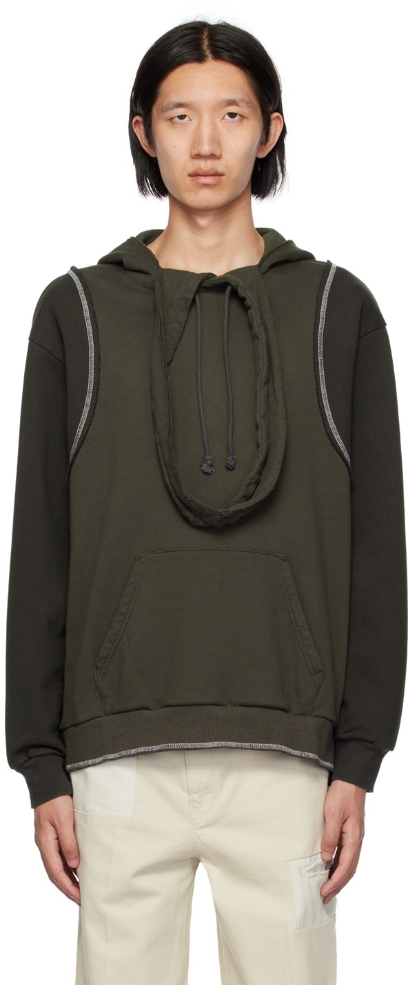 UNDERCOVER Gray Cutout Hoodie Undercover
