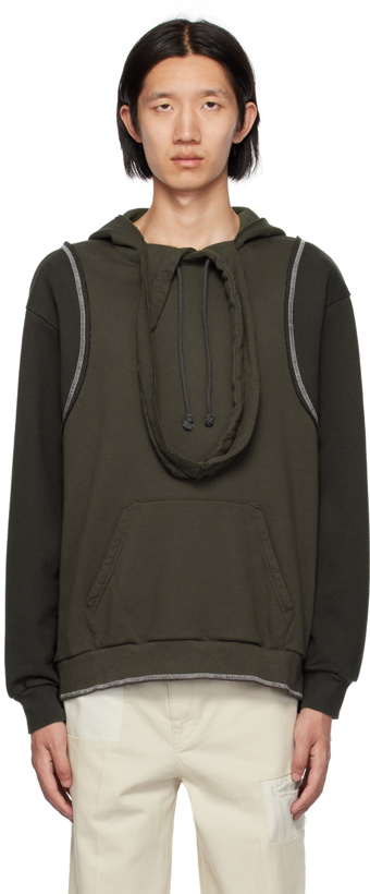 Photo: UNDERCOVER Gray Cutout Hoodie