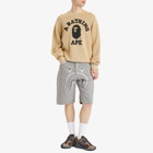 A Bathing Ape Men's Shark Garment Dye Relaxed Fit Denim Shorts in Grey