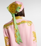 Versace Printed silk twill scarf