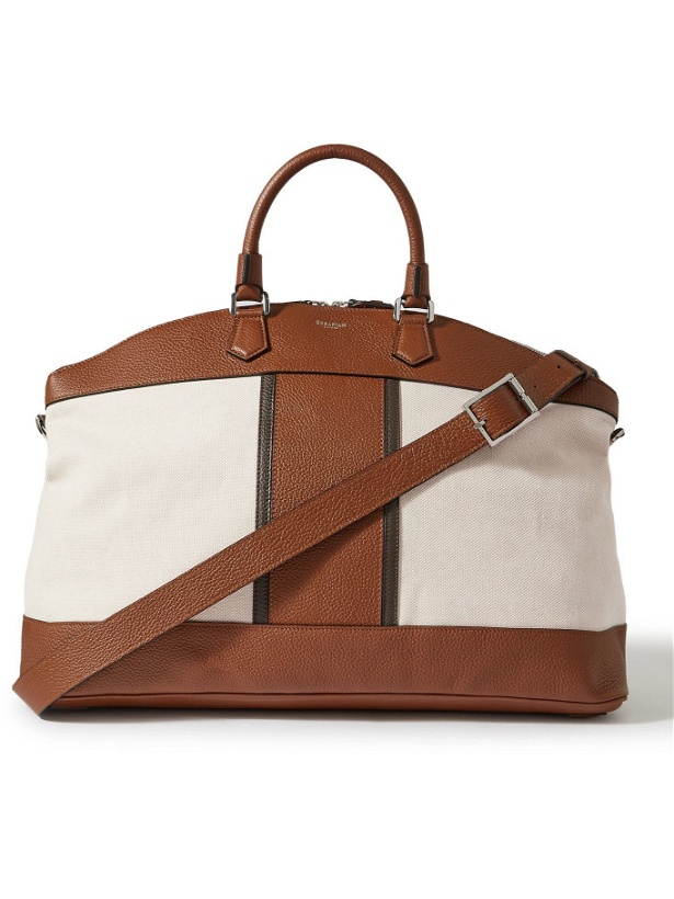 Photo: SERAPIAN - Canvas and Full-Grain Leather Holdall