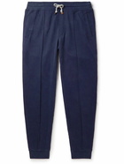 Brunello Cucinelli - Tapered Cotton-Jersey Sweatpants - Blue