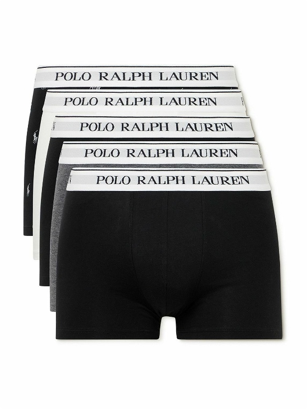 Photo: Polo Ralph Lauren - Five-Pack Stretch-Cotton Jersey Boxer Briefs - Multi