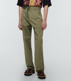 Dries Van Noten - Belted cotton-blend pants