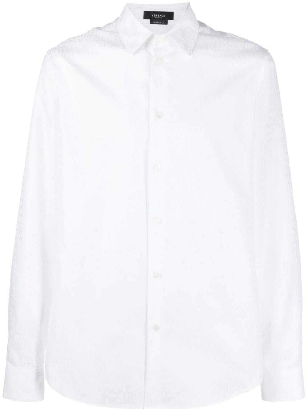 VERSACE - Logo All Over Cotton Shirt Versace