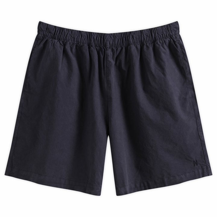 Photo: Norse Projects Men's Per Cotton Tencel Shorts in Dark Navy