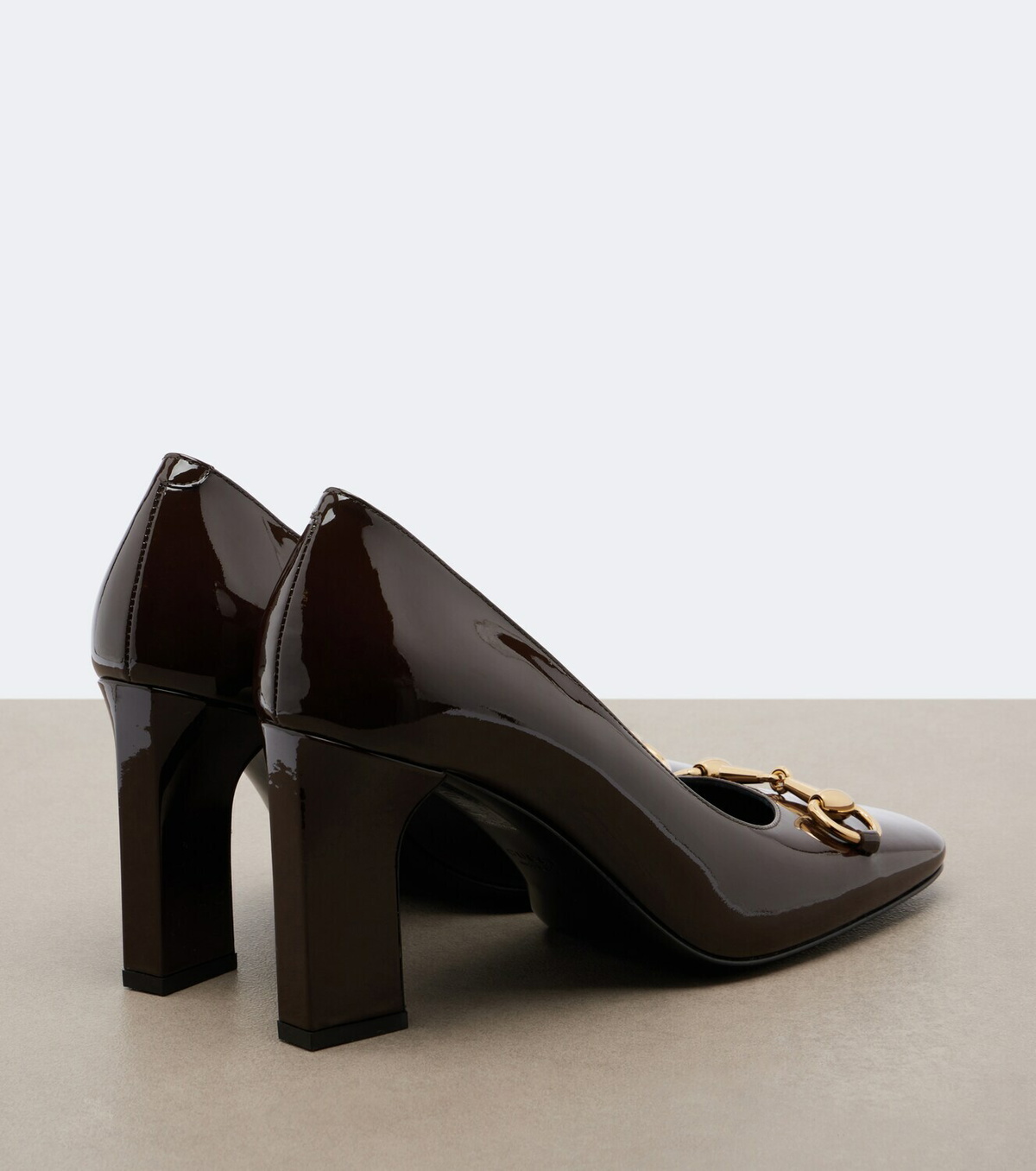 Gucci Signora Horsebit patent leather pumps