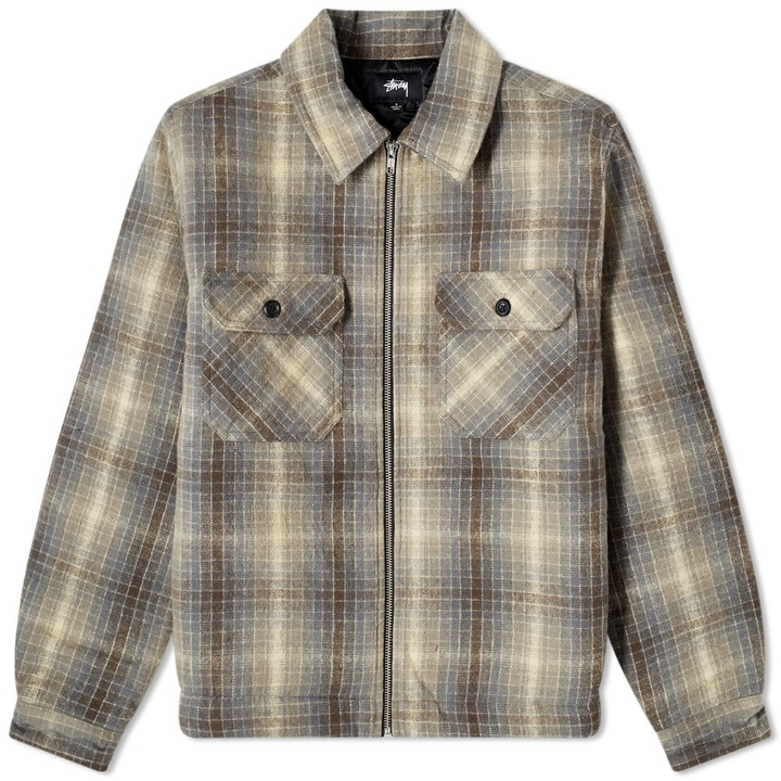 Photo: Stussy Heavy Brush Plaid Zip Shirt