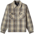 Stussy Heavy Brush Plaid Zip Shirt