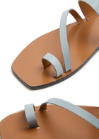 Atp Atelier Saletto Leather Sliders Light Grey