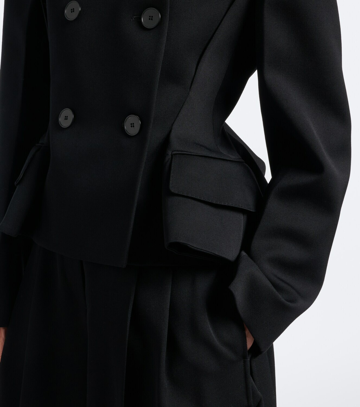 Givenchy Pinch peplum wool gabardine jacket