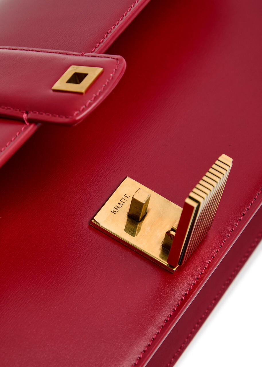 Khaite Blake Leather Clutch - Red - One Size