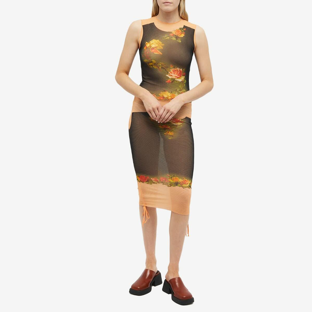 Jean Paul Gaultier Women's Fleurs Petit Grand Print Dress in Beige/Black Jean  Paul Gaultier