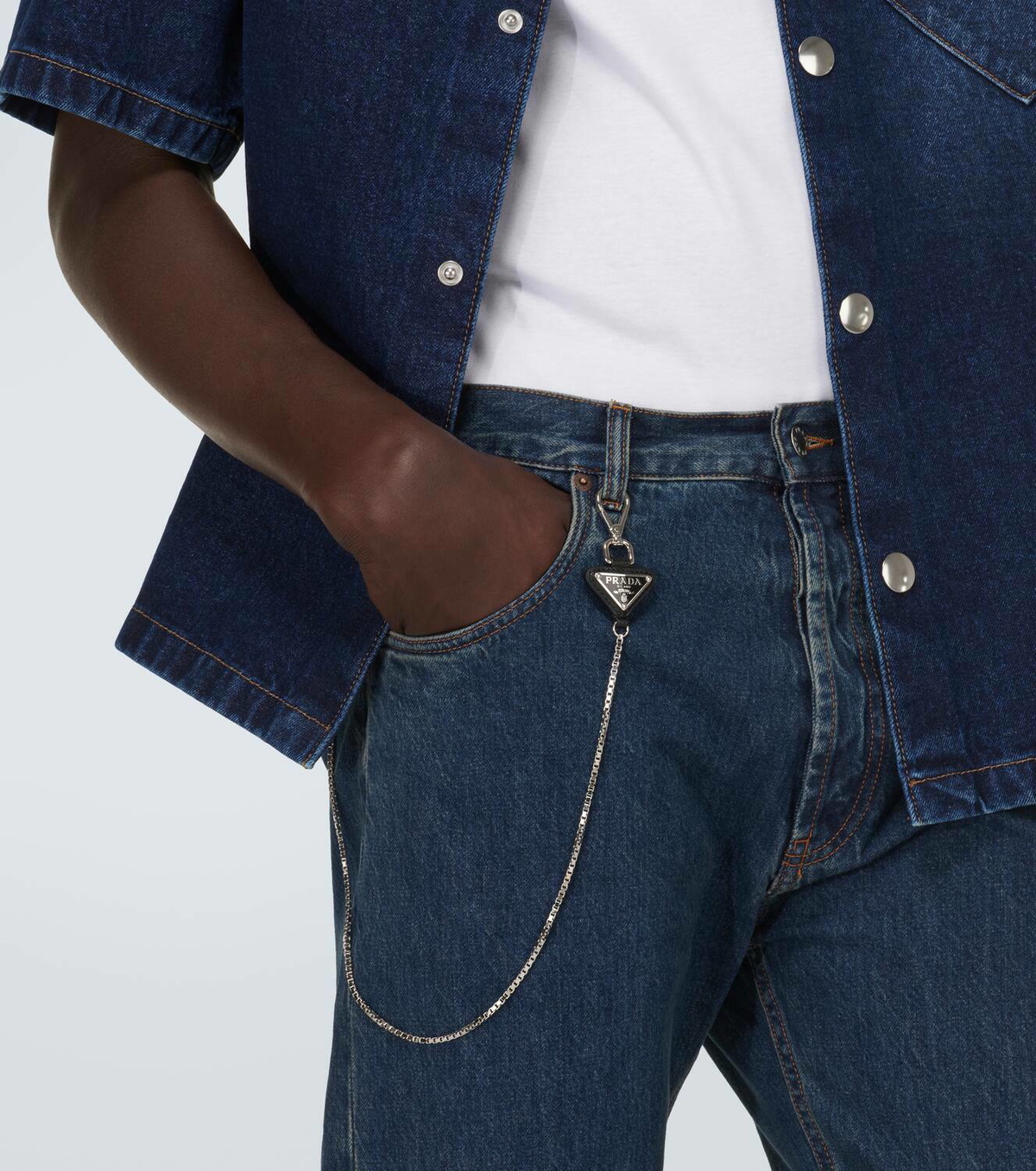 Prada Logo keychain