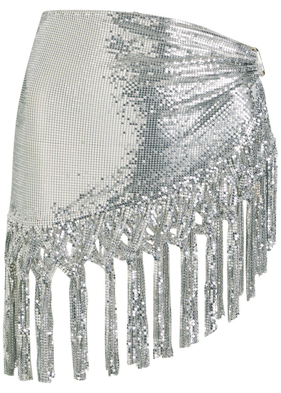 Rabanne Mesh Aluminium Belt - Silver - One Size