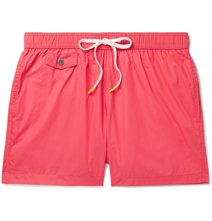 Photo: Hartford - Slim-Fit Mid-Length Swim Shorts - Red