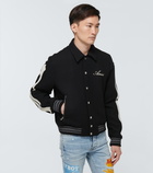 Amiri - Bones wool-blend varsity jacket