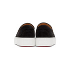 Christian Louboutin Black Suede Amiralou Loafers