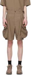 meanswhile Brown Luggage Shorts