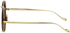 LOEWE Gold Round Acetate Sunglasses
