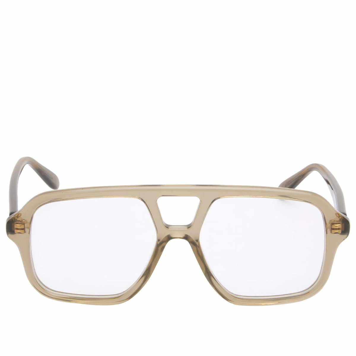 Loewe Eyewear Slim Pilot Optical Glasses in Shiny Opaline Khaki 
