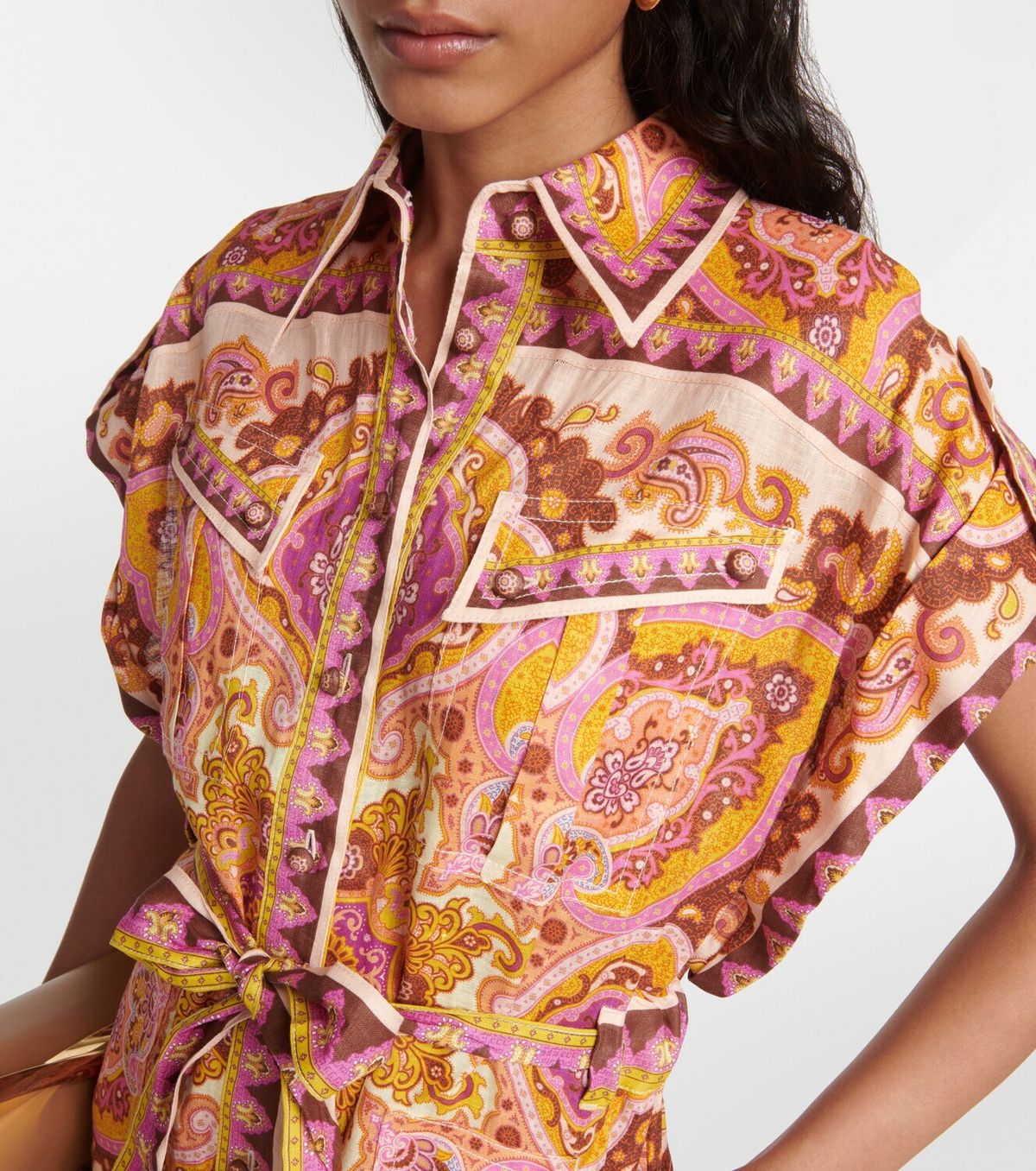 【ZIMMERMANN】コットン混テリー ビキニ バイカラー ZIMMERMANN コットン混テリー ビキニ バイカラー | THE OUTNET