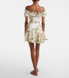 Agua by Agua Bendita Jacarina printed linen miniskirt