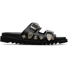 Toga Virilis Black Buckle Sandals