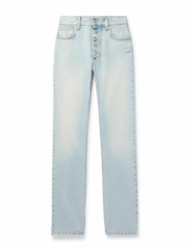Photo: McQueen - Slim-Fit Distressed Jeans - Blue