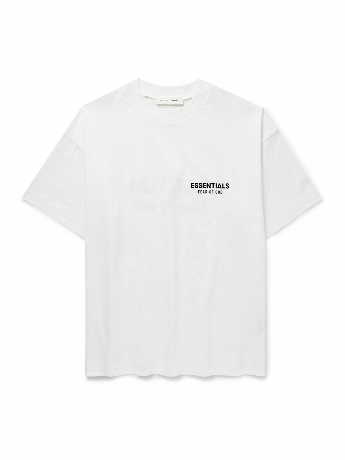 Fear of God ESSENTIALS Men's Spring Logo V-Neck T-Shirt in