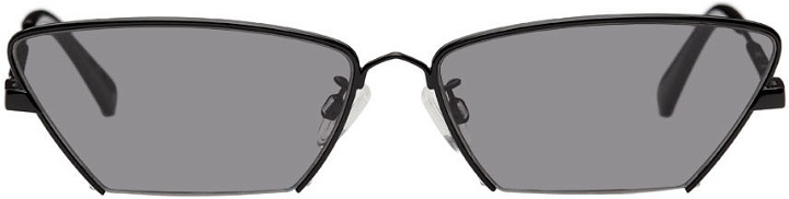 Photo: MCQ Black Cat-Eye Sunglasses