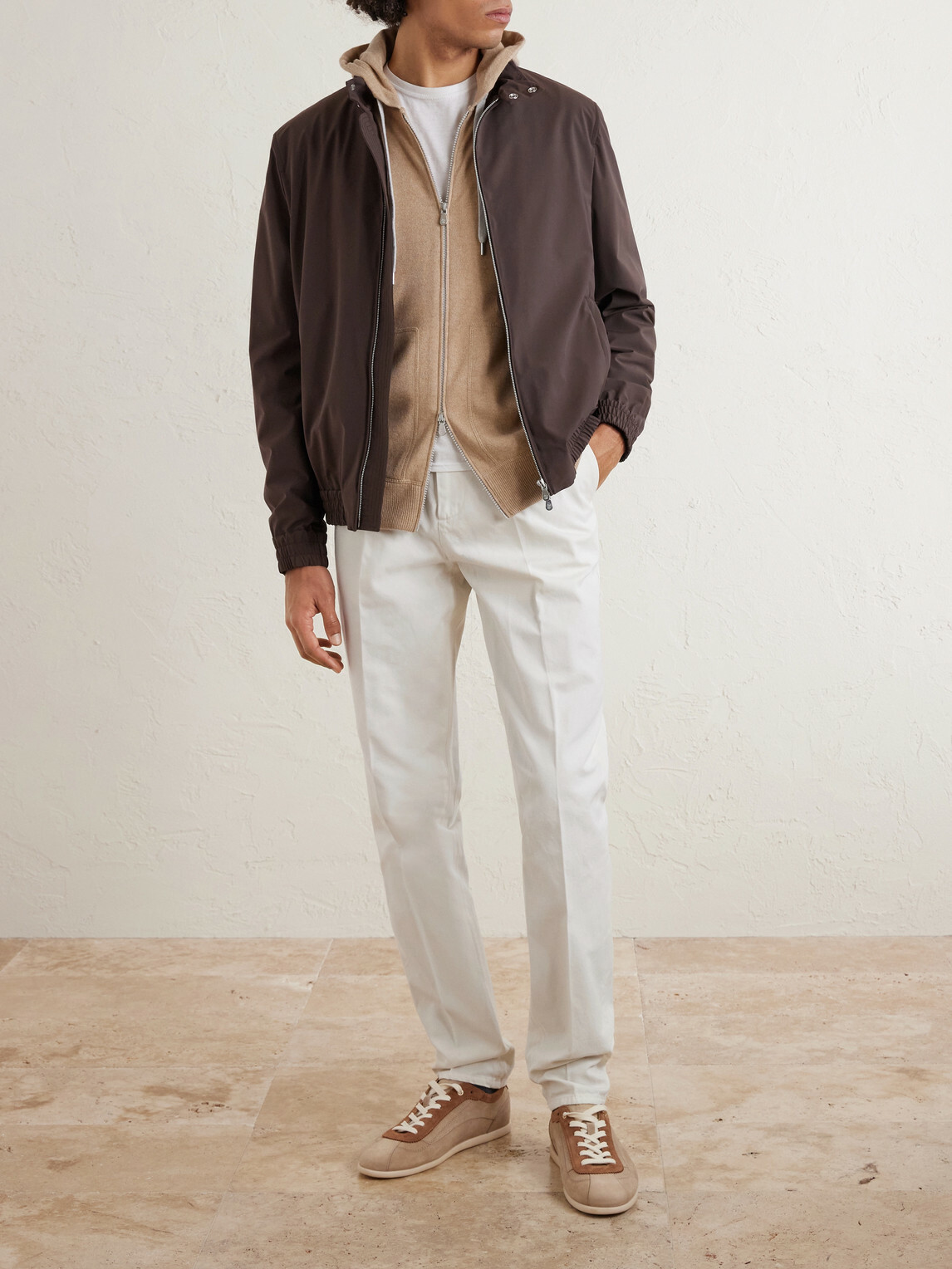 Brunello Cucinelli - Cashmere Zip-Up Hoodie - Neutrals
