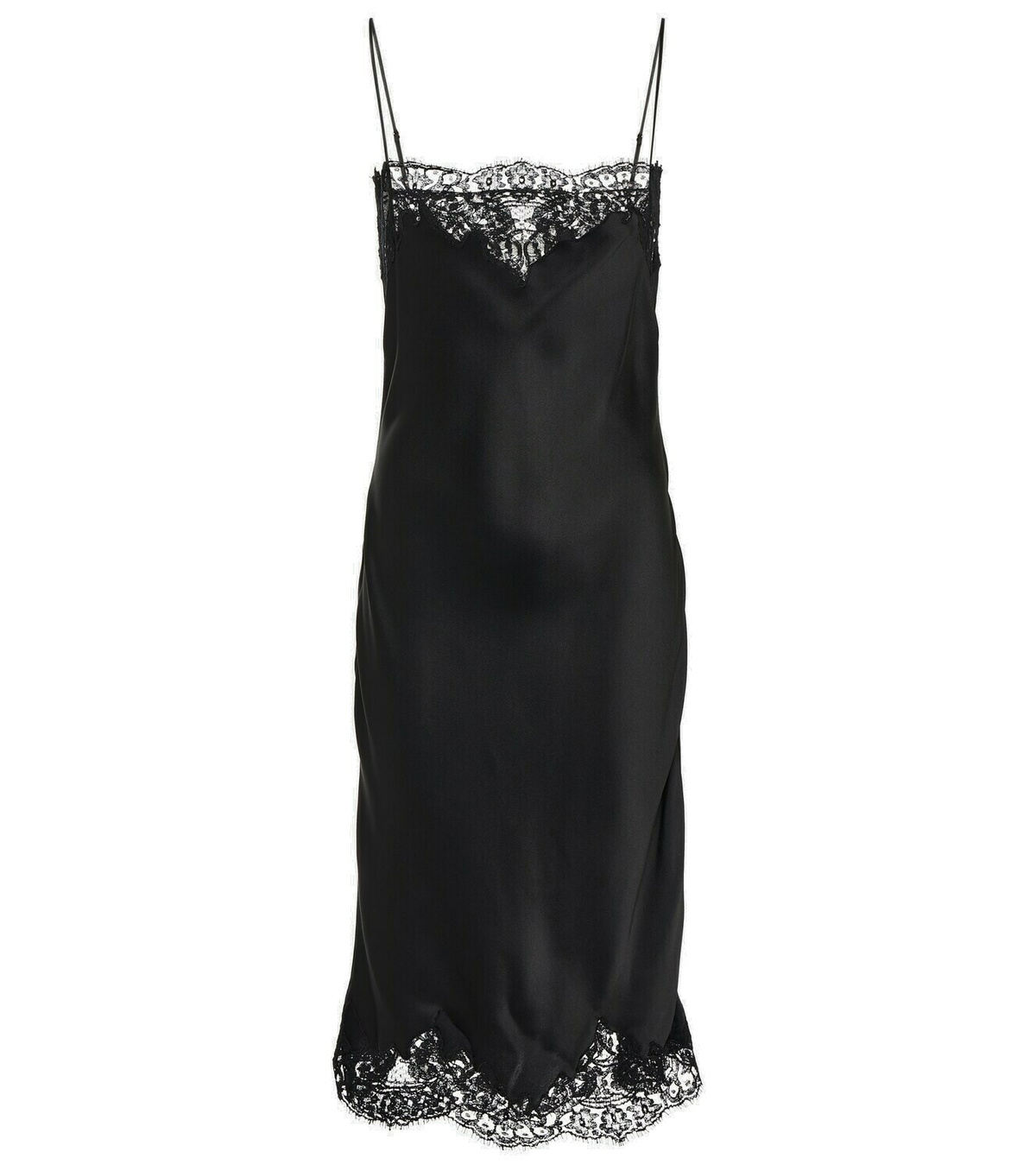 Stella McCartney Lace-trimmed satin slip dress Stella McCartney