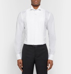 TOM FORD - White Slim-Fit Wing-Collar Bib-Front Cotton-Voile Shirt - White