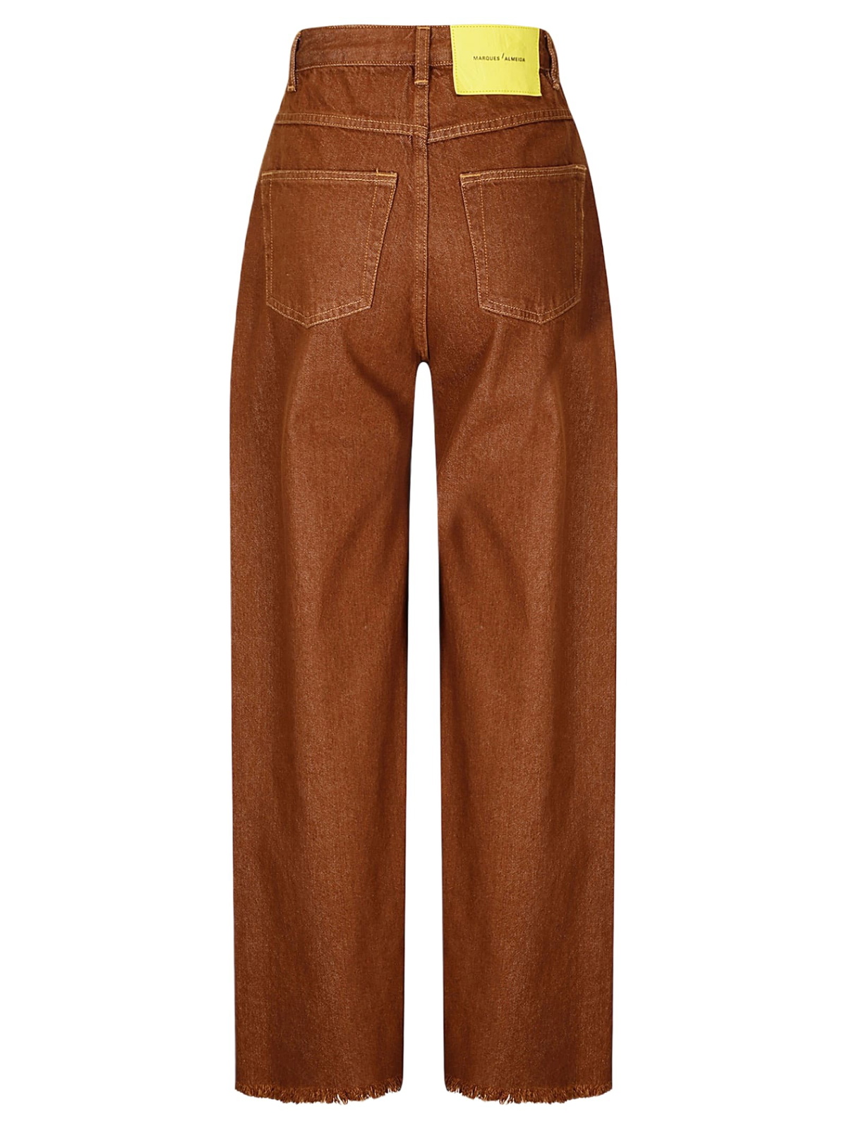 Marques'Almeida Brown Denim Boyfriend Trousers