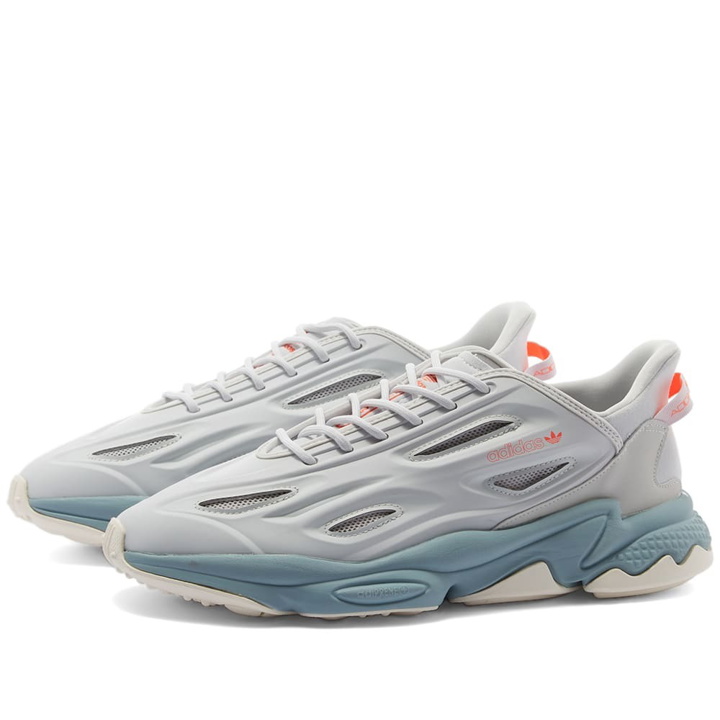 Photo: Adidas Men's Ozweego Celox Sneakers in Grey/Solar Red