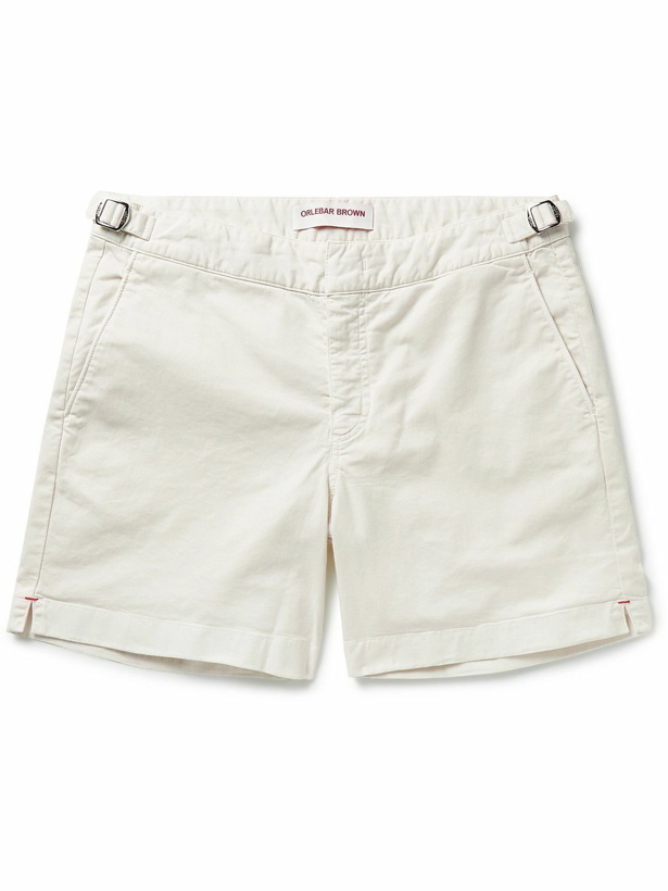 Photo: Orlebar Brown - Bulldog Slim-Fit Cotton-Twill Shorts - White