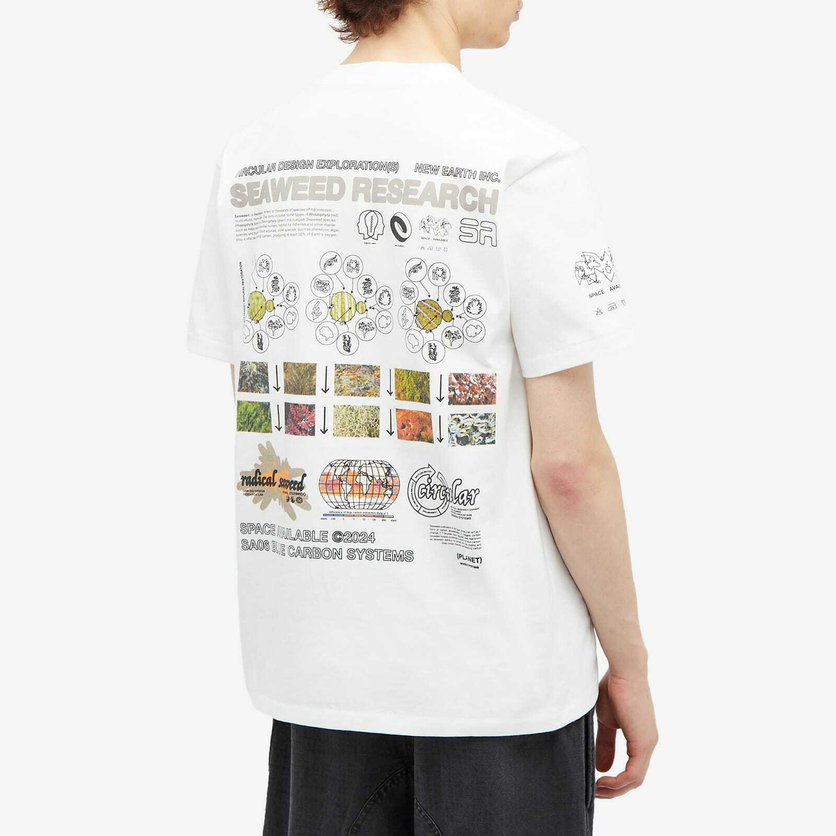 Space Available Men's Seaweed Research T-Shirt in Off White