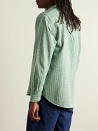 Nudie Jeans - Filip Button-Down Collar Checked Organic Cotton-Flannel Shirt - Green