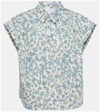 Velvet Paulette floral cotton blouse