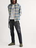 Visvim - Distressed Garment-Dyed Cotton-Moleskin Trousers - Black