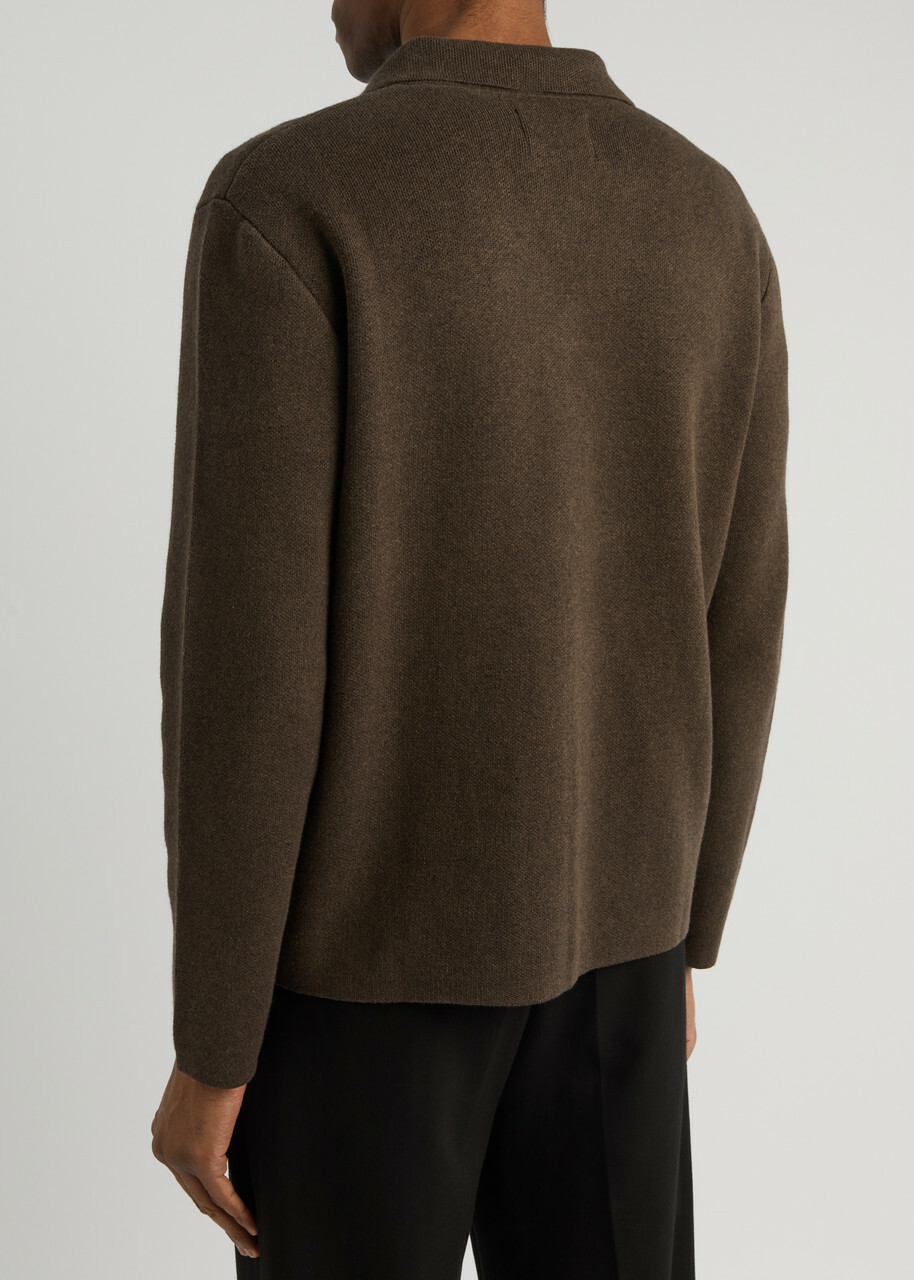 Wax London Wightman Cotton-blend Cardigan Brown