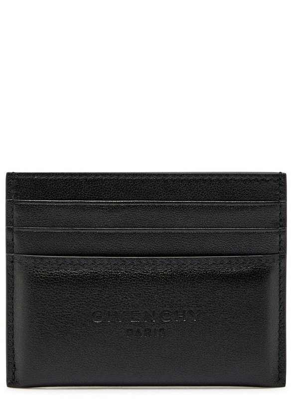 Photo: Givenchy Padded Logo Leather Card Holder - Black - One Size